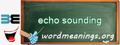 WordMeaning blackboard for echo sounding